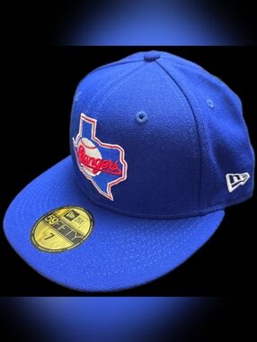 Texas Rangers New Era 59FIFTY Fitted Hat - Size 7 - Two Available